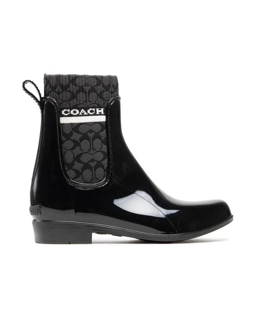 COACH Black Chelsea Boots