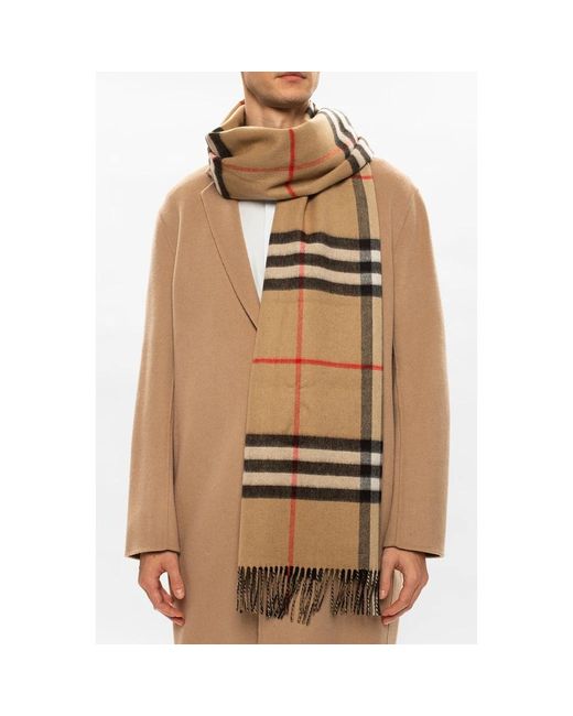 Accessories > scarves > winter scarves Burberry pour homme en coloris Metallic
