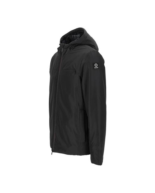 Suns Jassen ,Zwart ,Velours Zwarte Jas in het Black voor heren