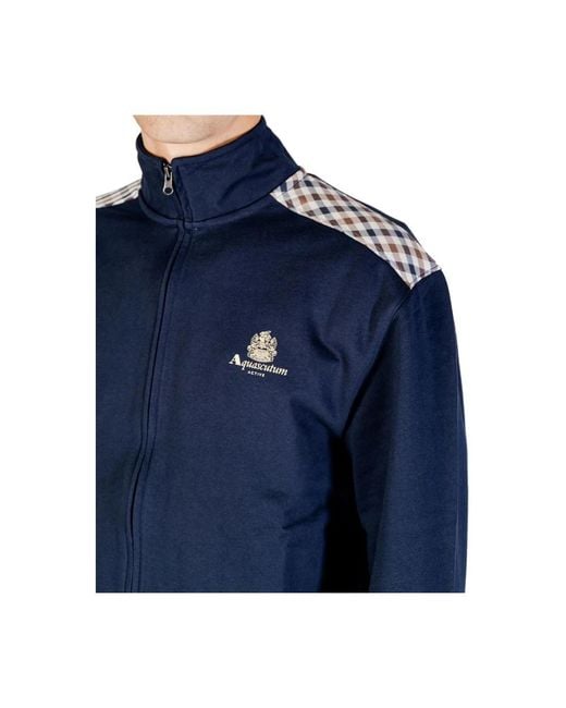 Aquascutum Blue Zip-Throughs for men