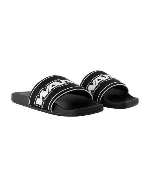 Alexander Wang Black Schwarze Webbing Pool Slides