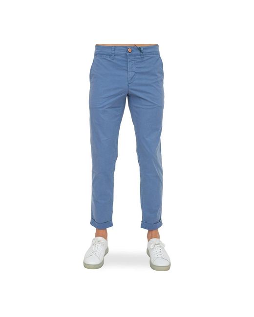 Jeckerson Blue Slim-Fit Trousers for men