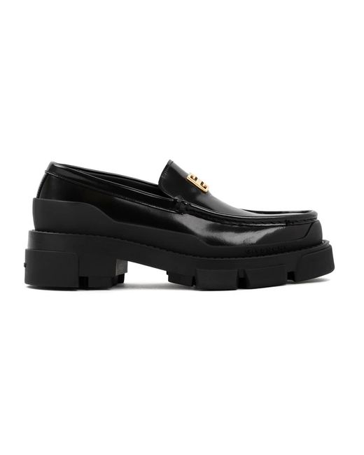Givenchy Glossy Leather Moccasins in het Black