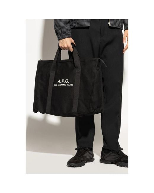 A.P.C. Black Shopping Bags for men