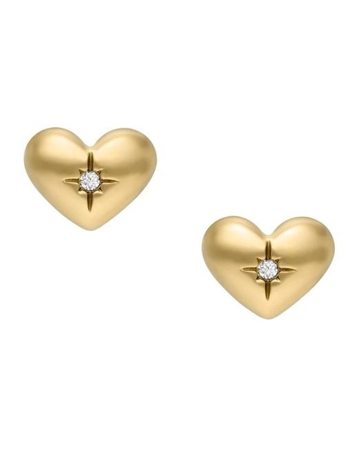 Earrings Fossil de color Metallic