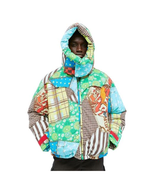 ERL Snowboard daunenjacke mit multiprint-motiv in Green für Herren