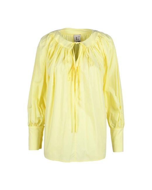 L'Autre Chose Overhemden ,Geel ,Katoen Blouse in het Yellow