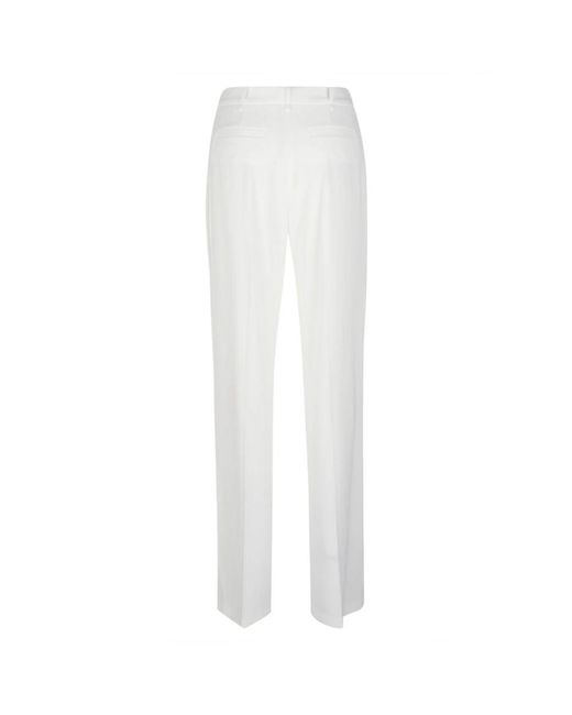 Elisabetta Franchi White Wide Trousers