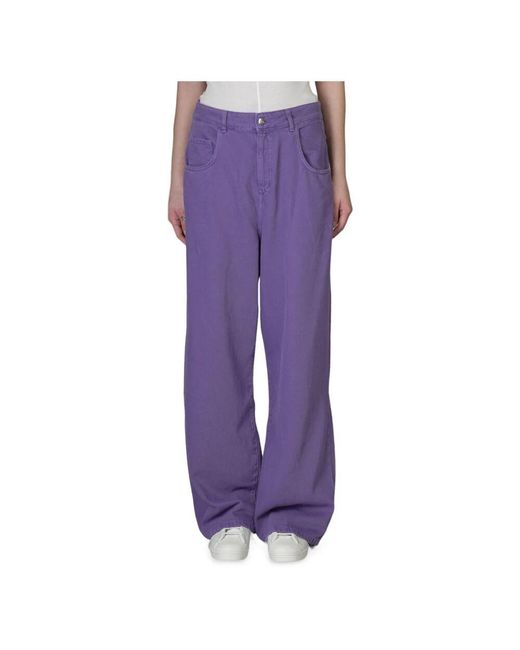 hinnominate Purple Ametista oversize jeans,bianco oversize jeans
