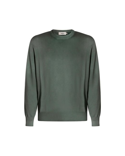 Altea Green Round-Neck Knitwear for men