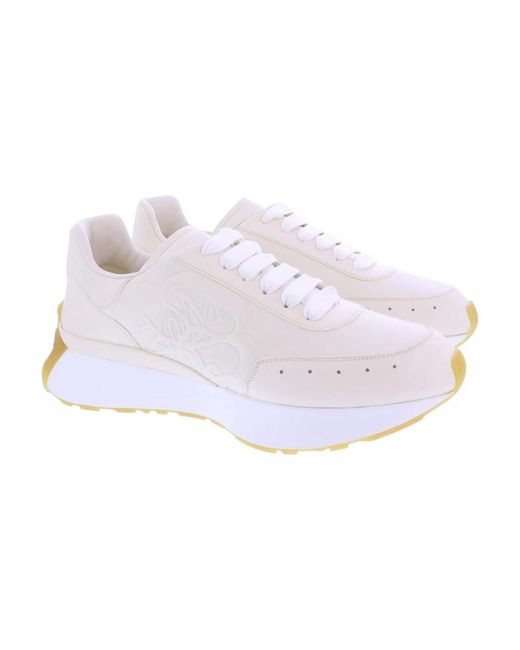 Alexander McQueen Schlangenleder Sneakers in White für Herren