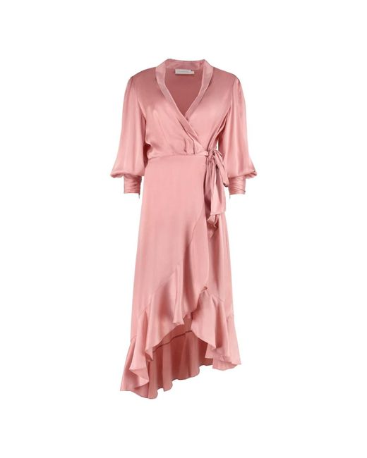 Zimmermann Pink Wrap Dresses