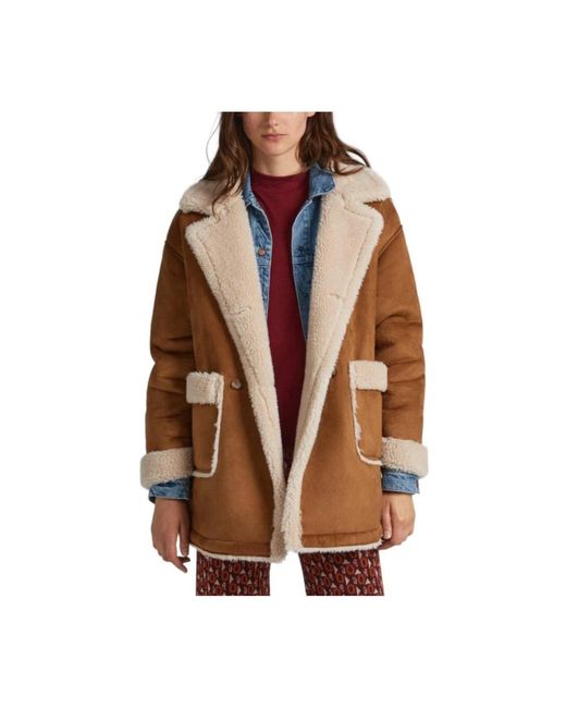 Pepe Jeans Brown Winter Jackets