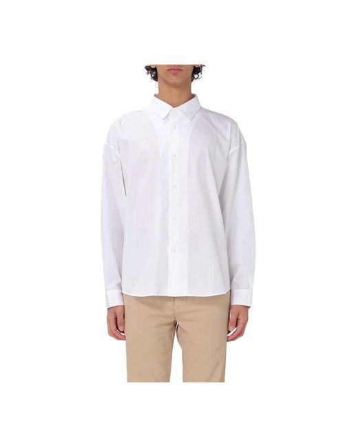 FRAME Klassieke Witte Poplin Overhemd in het White voor heren