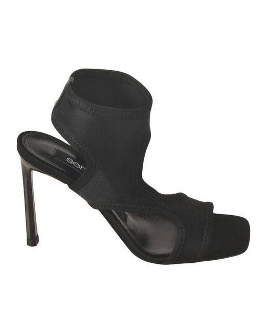 Sergio Rossi Black Schwarze sandalen