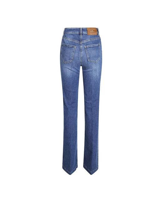 Elisabetta Franchi Blue Bootcut Jeans