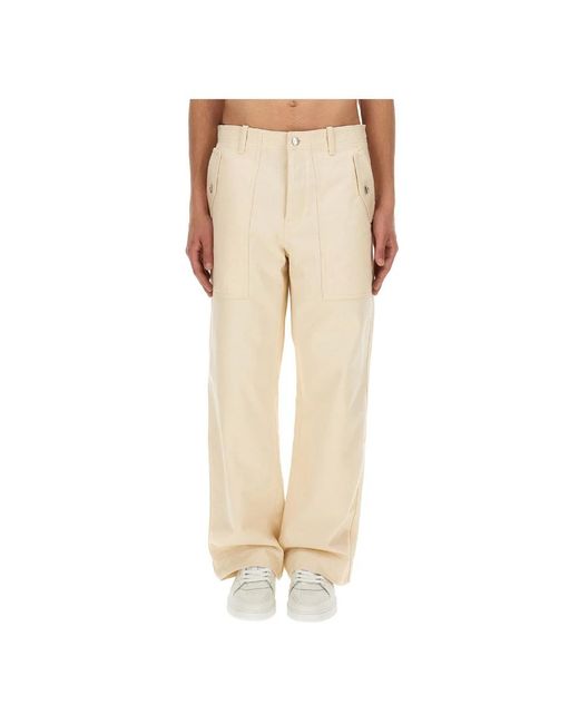 Maison Kitsuné Natural Straight Trousers for men