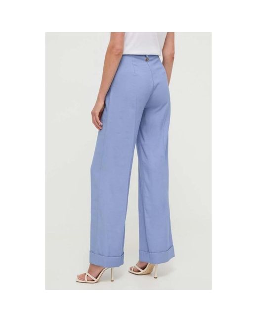 Trousers > wide trousers Twin Set en coloris Blue