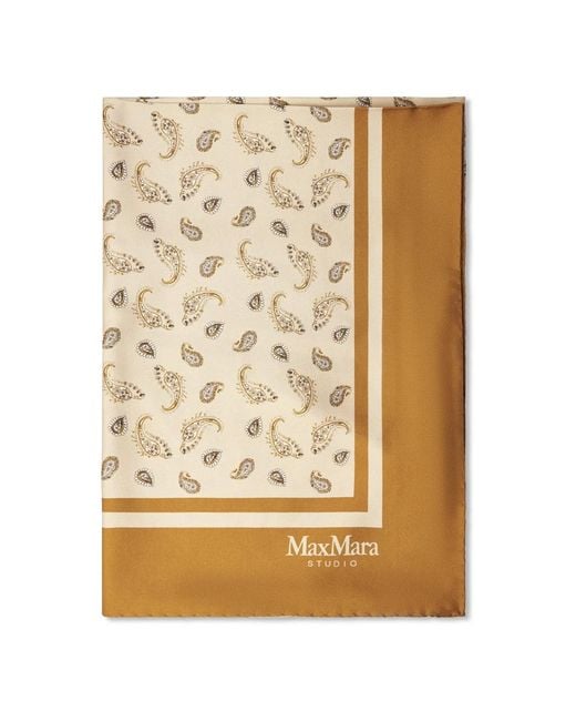 Max Mara Metallic Silk Scarves