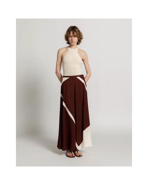 Maxi Skirts Alberta Ferretti de color Red