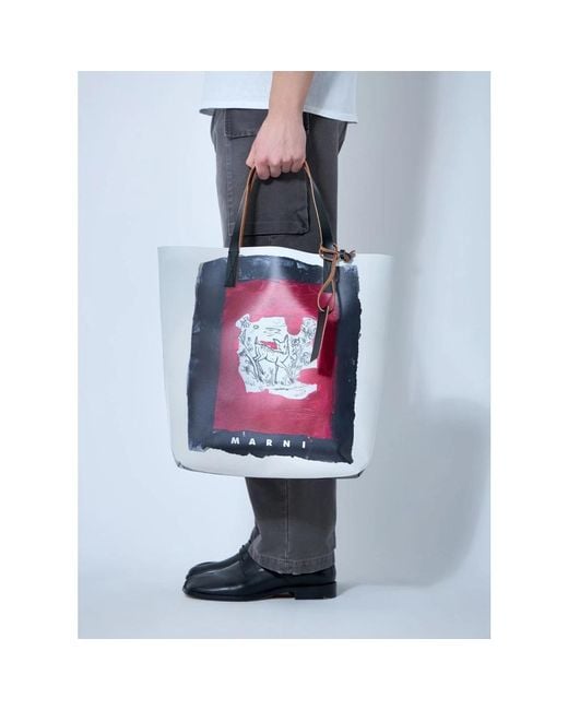 Tote Bags di Marni in Red da Uomo