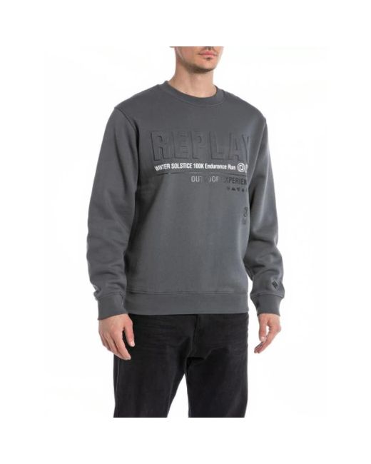 Casual sweatshirt di Replay in Gray da Uomo