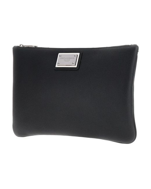 Dolce & Gabbana Black Clutches for men
