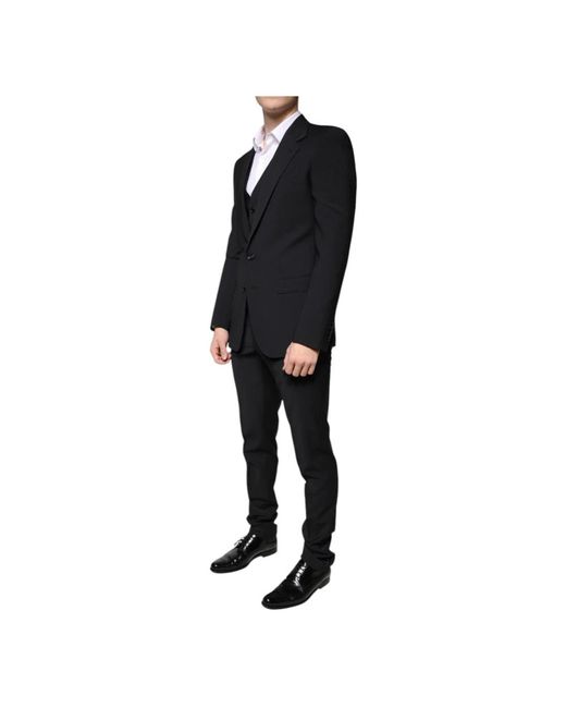 Dolce & Gabbana Black Single Breasted Suits for men
