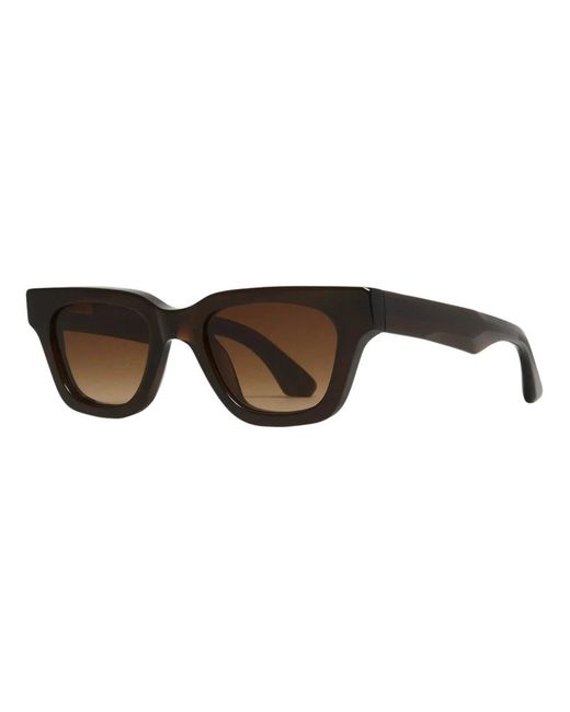 Chimi Brown Grafische eckige sonnenbrille mit uv-schutz