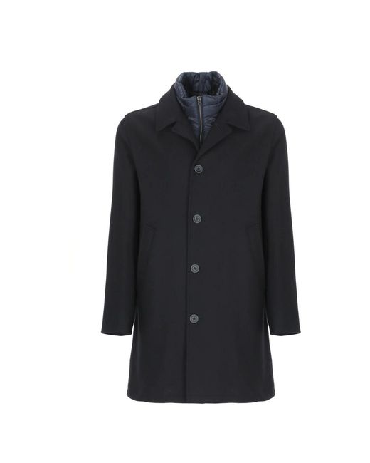Herno Blue Single-Breasted Coats for men
