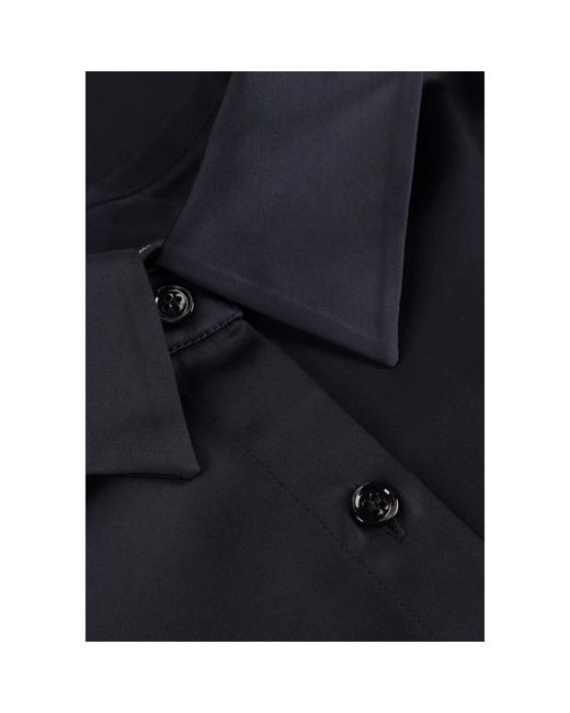 WITHBLACK Overhemden ,Blauw ,Polyester Sateen Ls Shirt in het Blue
