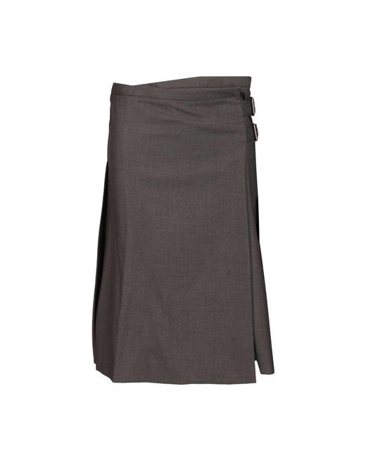 DUNST Brown Midi Skirts