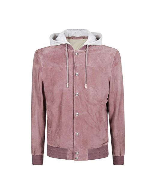 Eleventy Pink Bomber Jackets for men