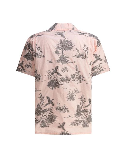 Short Sleeve Shirts Beams Plus de hombre de color Pink