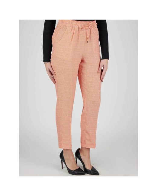 Kiton Regular Geometric Pants in het Pink