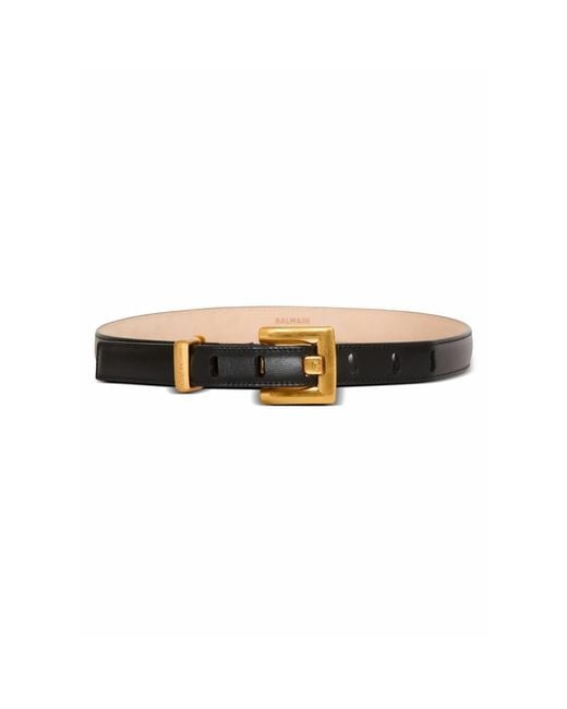 Balmain Black Anthem Schmaler Ledergürtel