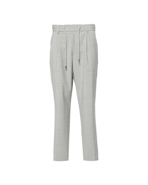 Pantaloni in lana con tasche laterali e posteriori di Boss in Gray da Uomo