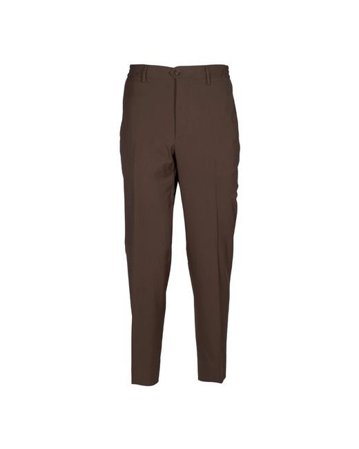 BRIGLIA Brown Suit Trousers for men