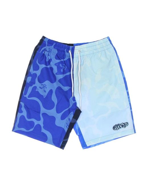 RIPNDIP Badmode ,Blauw ,Polyester Blauwe Zwemshorts Waterafstotend Elastische Taille in het Blue voor heren