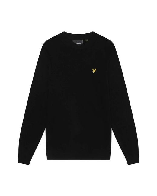 Lyle & Scott Black Round-Neck Knitwear for men