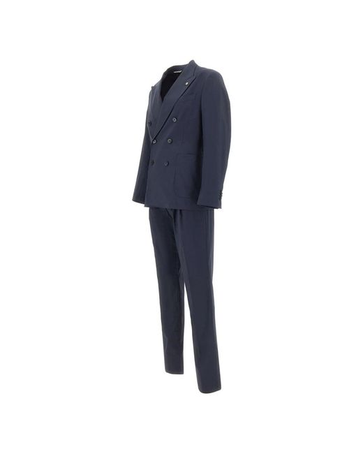 Manuel Ritz Blue Double Breasted Suits for men