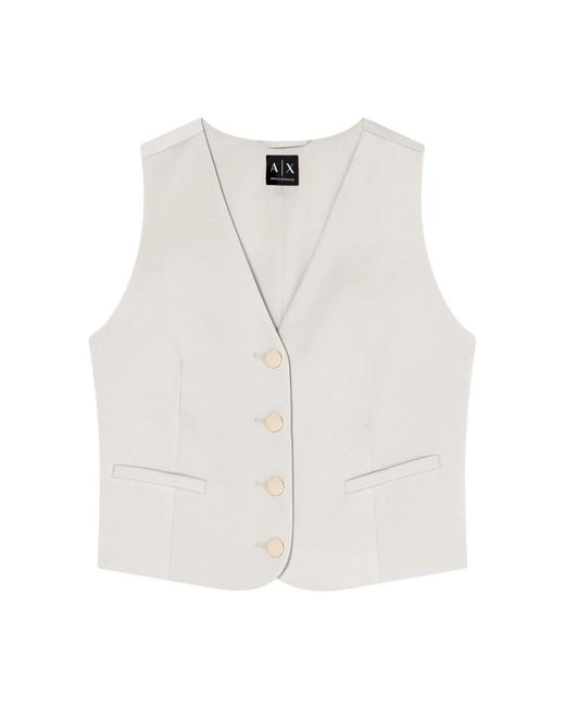 ARMANI EXCHANGE White Waistcoats