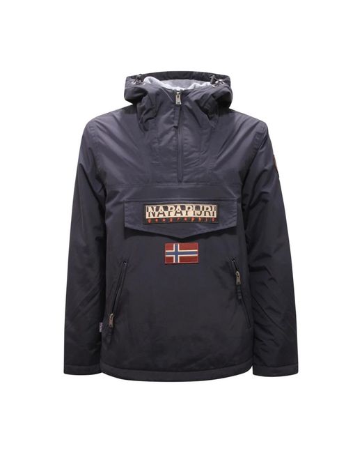 Napapijri Jassen ,Blauw ,Rainforest Pocket Jack Blauw Marine Model in het Blue voor heren