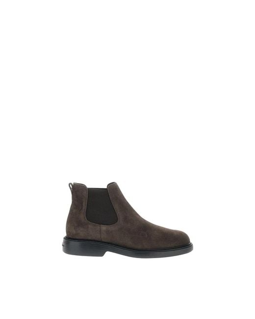 Hogan Brown Chelsea Boots for men