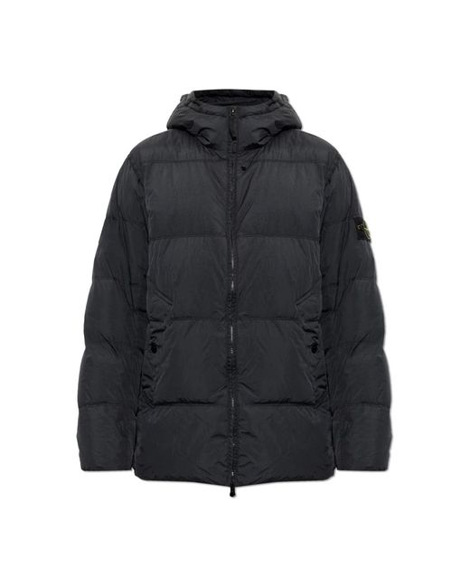 Stone Island Black Down Jackets for men