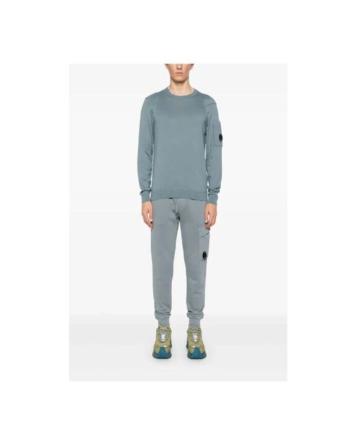 C P Company Luxuriöses Crewneck-Strickwaren Für Männer in Blue für Herren