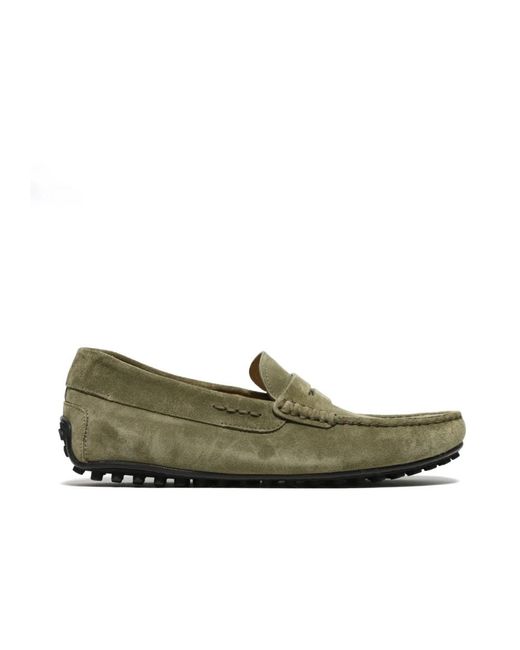 Rossano Bisconti Grüne wildleder mokassins in Green für Herren