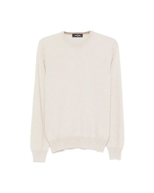 Gran Sasso White Cashmere Knitwear for men