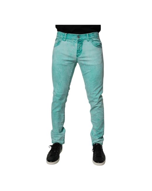 Dolce & Gabbana Blue Skinny Jeans for men