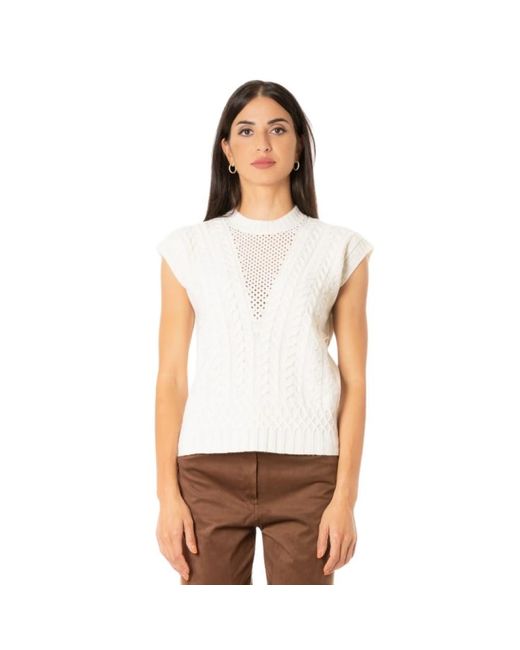 Round-Neck Knitwear D.exterior de color White